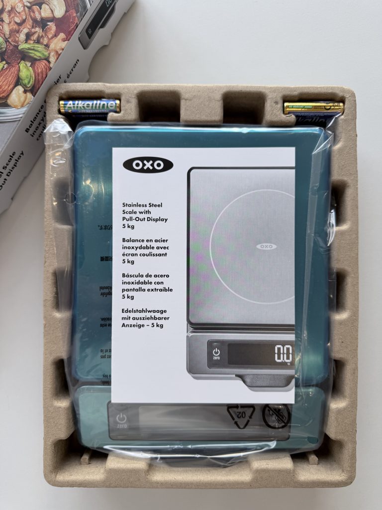 OXO Kitchen Scale Review Inside the box