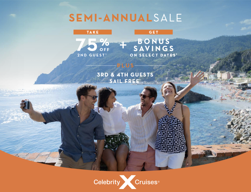 Celebrity Cruise Deals — Resident Rates, Sail Free, Bonus Onboard Crew, BOGO75