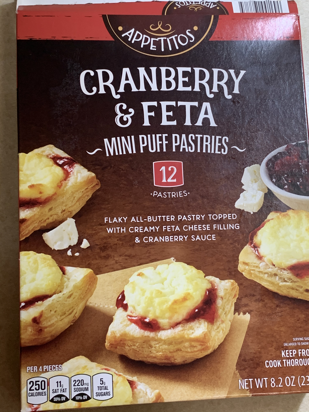 Appetitos Cranberry Feta Puff Pastry Appetizer Review – Aldi