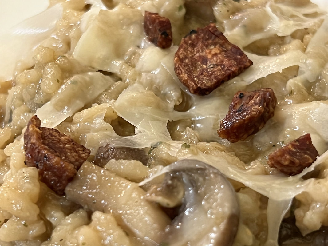 Easy Mushroom Risotto with Crispy Salami – How-To