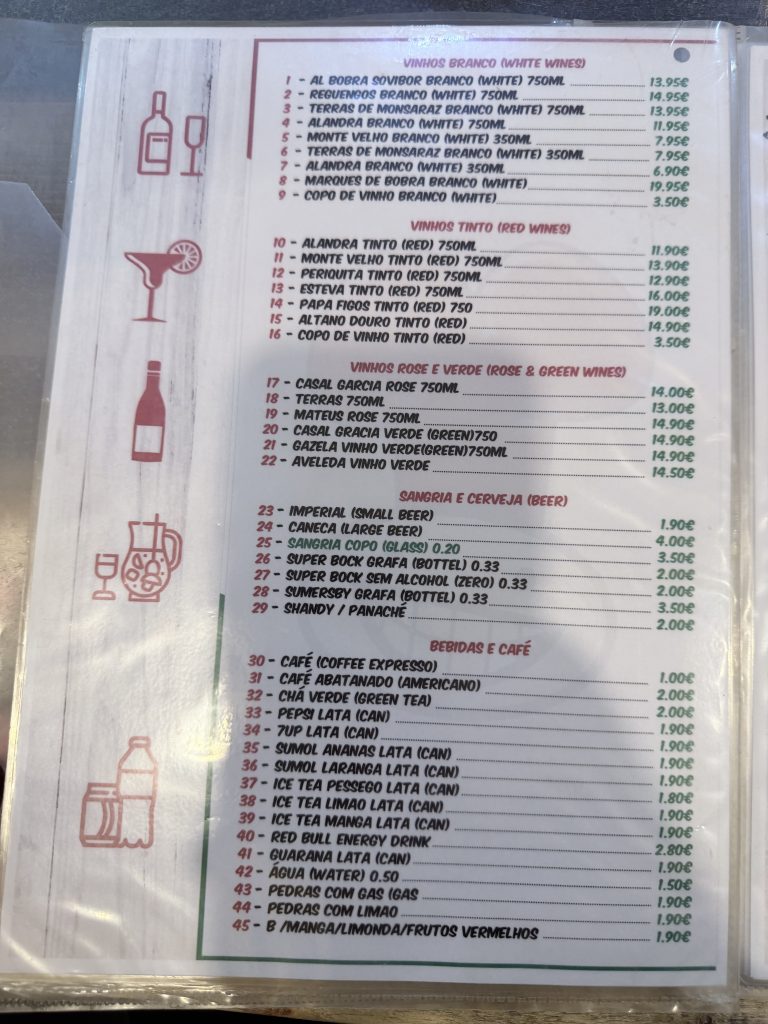 Mr Pizza Tavira Drinks Menu Photo