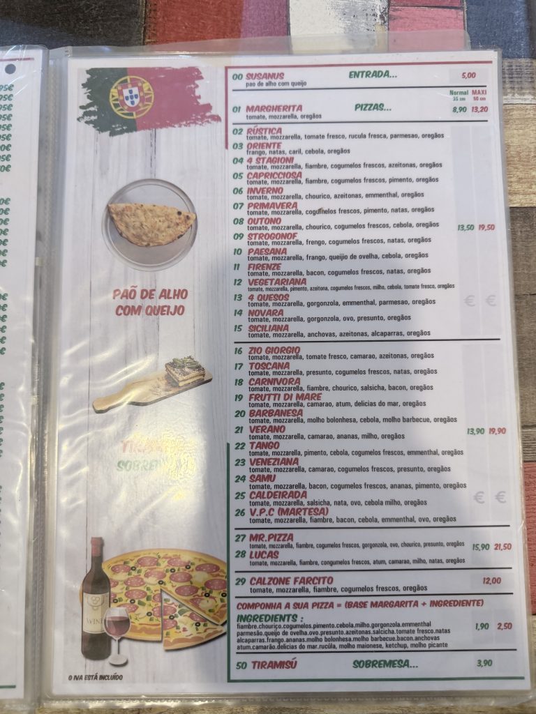 Mr Pizza Tavira Pizza Menu Photo