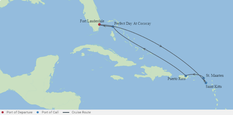 Allure of the Seas Itinerary — Eastern Caribbean & Perfect Day at CocoCay 8 night cruise