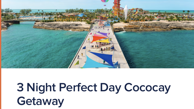 Hero of the Seas Prices 3 Night Perfect Day CocoCay Getaway Cost