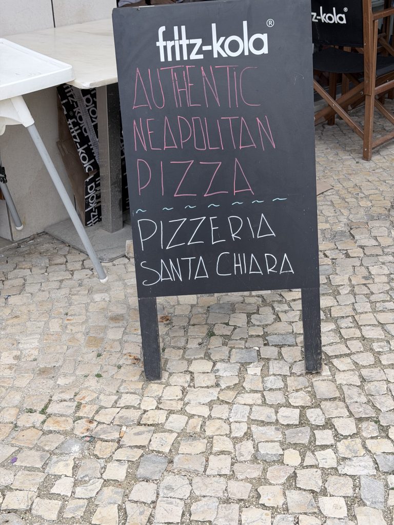 Lisbon Pizzeria Santa Chiara Photo Review β A frame Sign