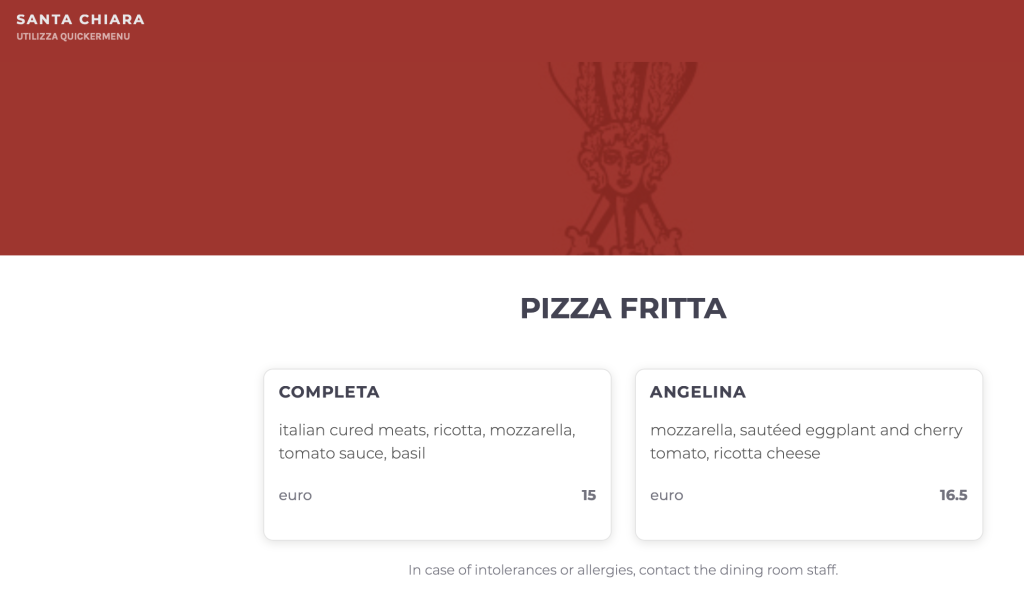 Lisbon Pizzeria Santa Chiara Photo Review β Menu with Prices Pizza Fritta