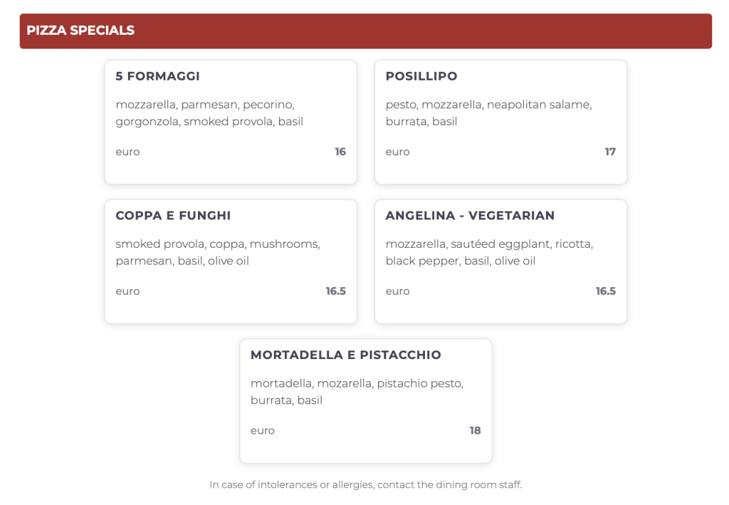 Lisbon Pizzeria Santa Chiara Photo Review β Menu with Prices Pizza Specials