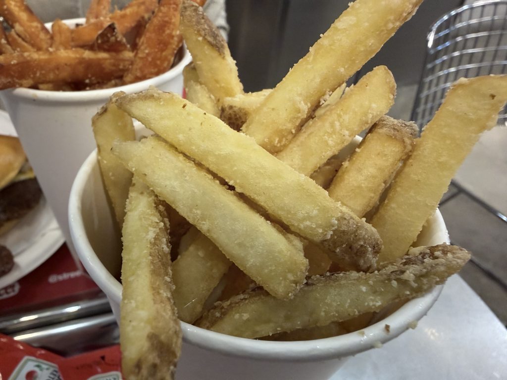 Close up of French Fries Street Smash Burger Lisbon Review Alvalade Photos | Best Smash Burger in Lisbon?
