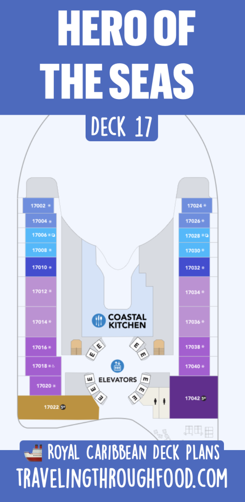 Hero of the Seas Deck Plans — Deck 17 Map