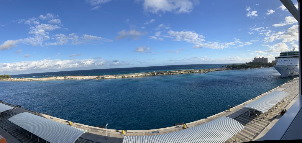 View Nassau, Bahamas Cruise Port From infinite veranda 8280 | Celebrity Ascent Review Western Caribbean Itinerary