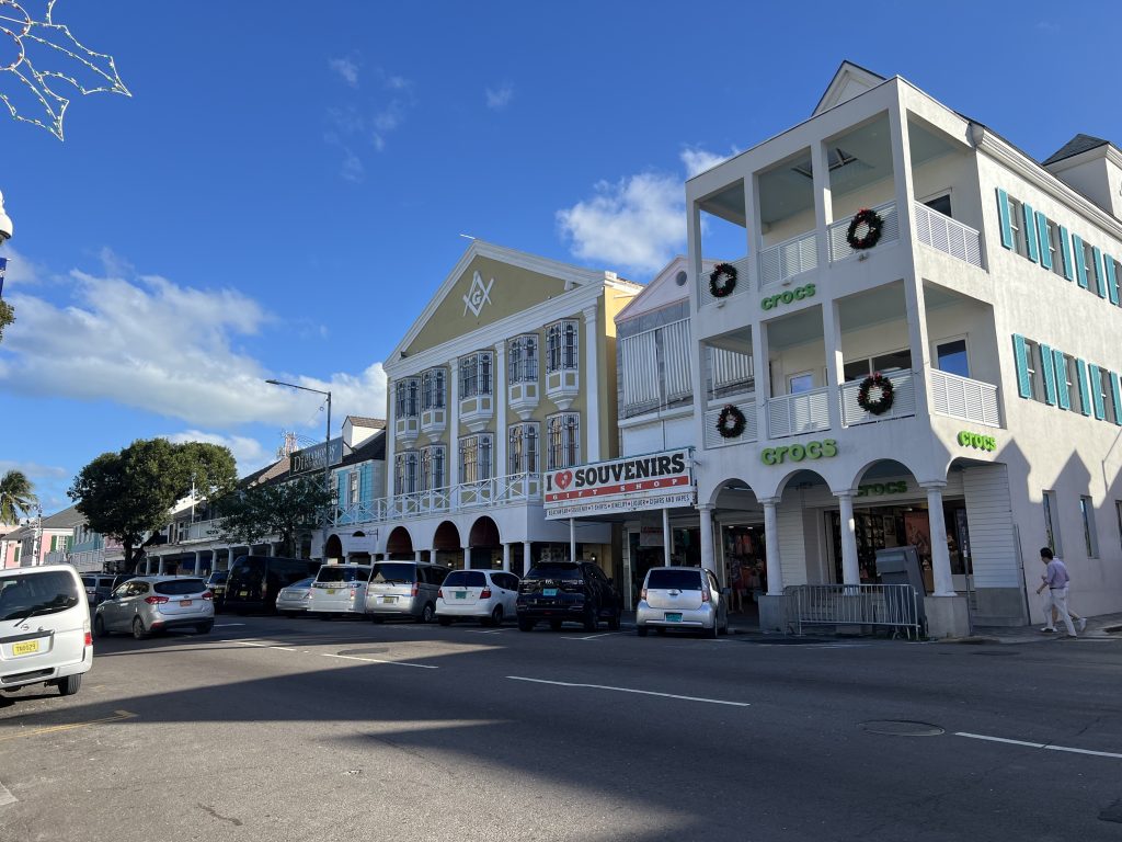 View of Souvenir Shop and Crocs store  in Nassau, Bahamas | Celebrity Ascent Review Western Caribbean Itinerary