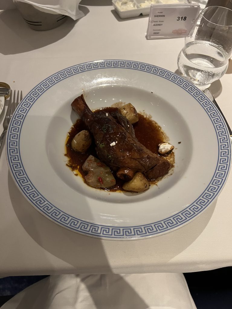 Greek Style Slow Braised Lamb Shank | Celebrity Ascent Cruise Food Reviews and Pictures