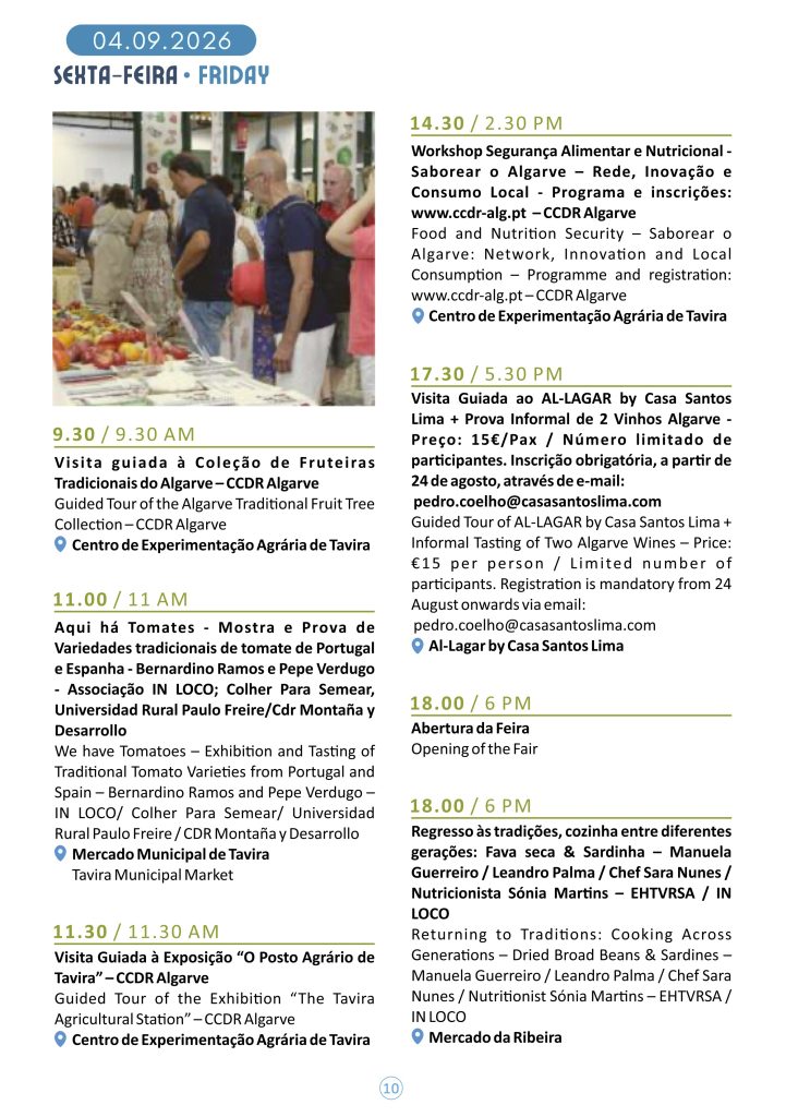 When Is the Mediterranean Diet Festival? Feira da Dieta Mediterrânica Friday Schedule