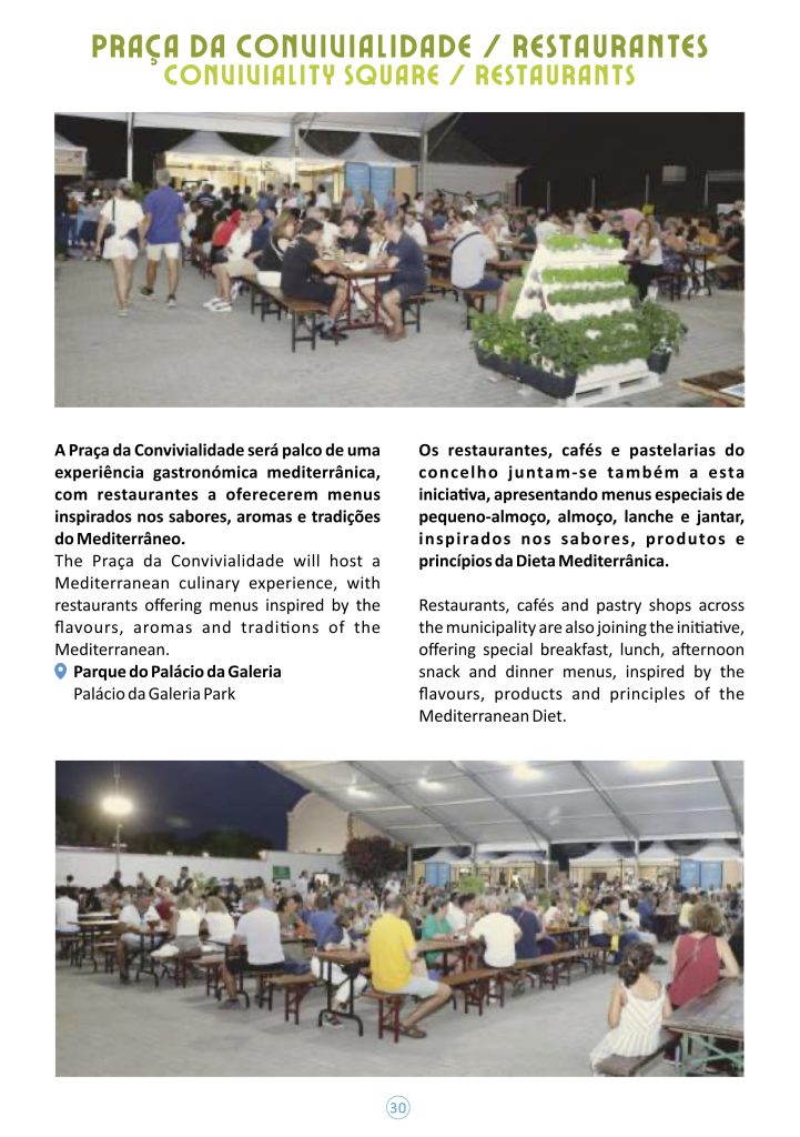 Mediterranean Diet Festival Feira da Dieta Mediterrânica Schedule for Other Activities