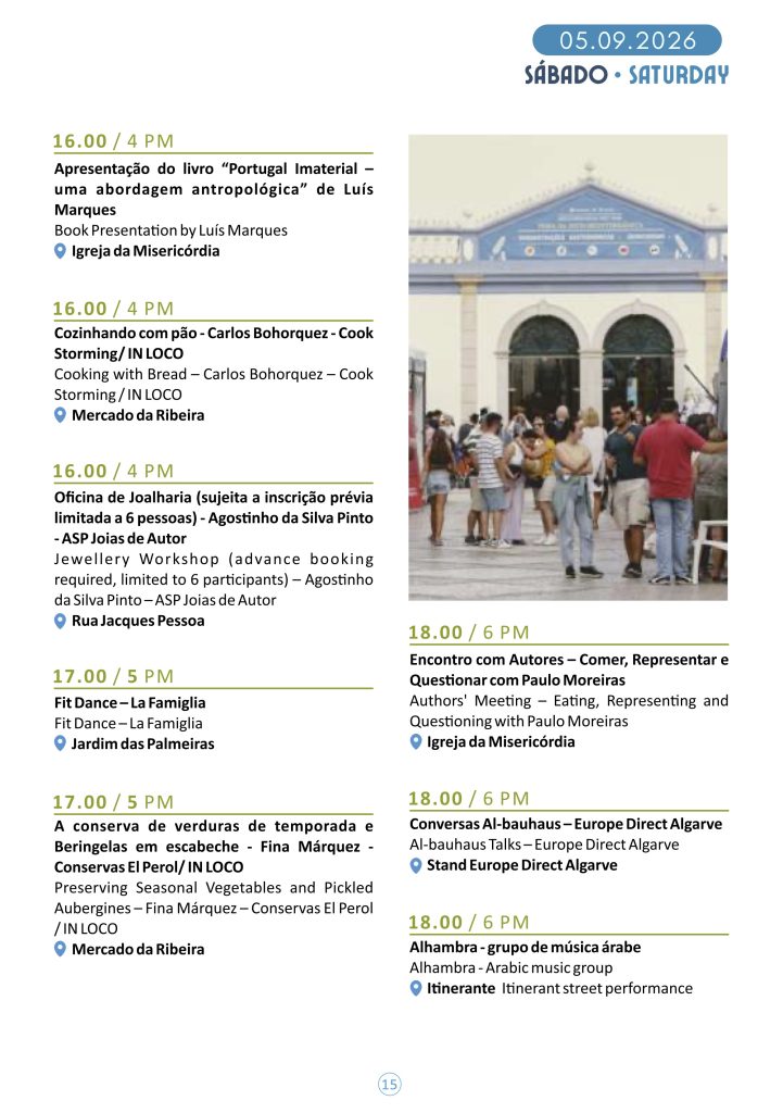 When Is the Mediterranean Diet Festival? Feira da Dieta Mediterrânica Saturday Schedule