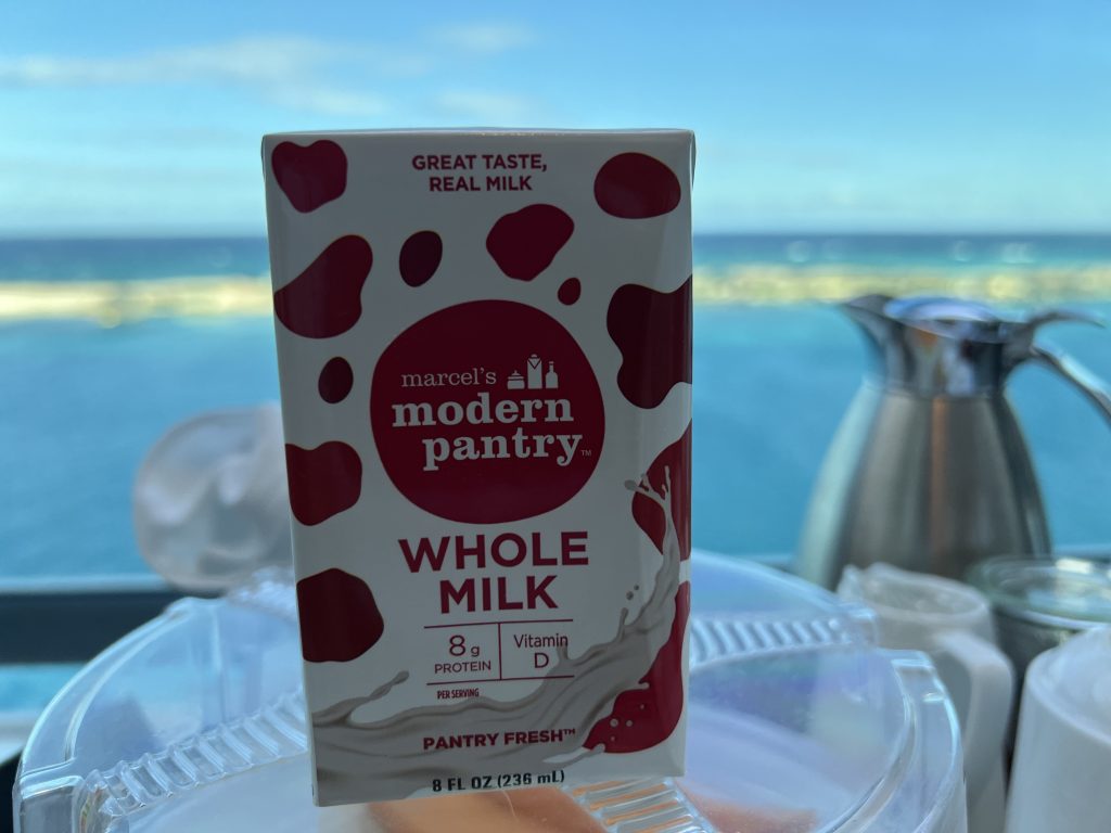 View milk box marcel's modern pantry background of cruise port Nassau, Bahamas | Celebrity Ascent Review Western Caribbean Itinerary