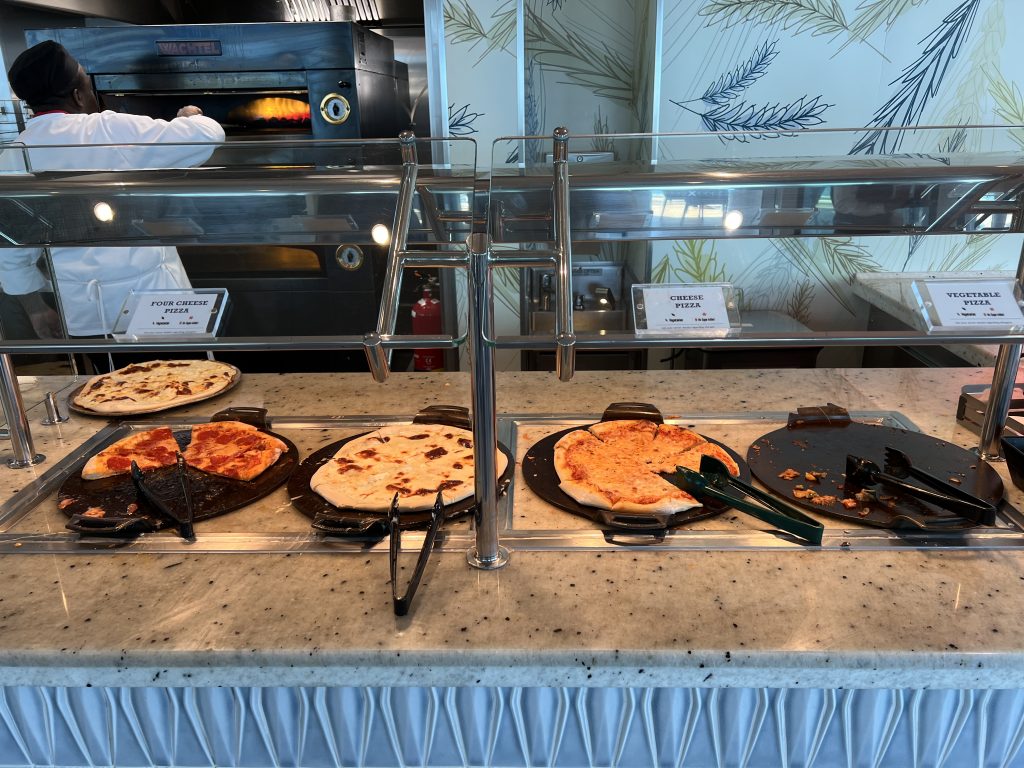 Fresh Pizza while in port at Nassau, Bahamas | Celebrity Ascent Review Western Caribbean Itinerary