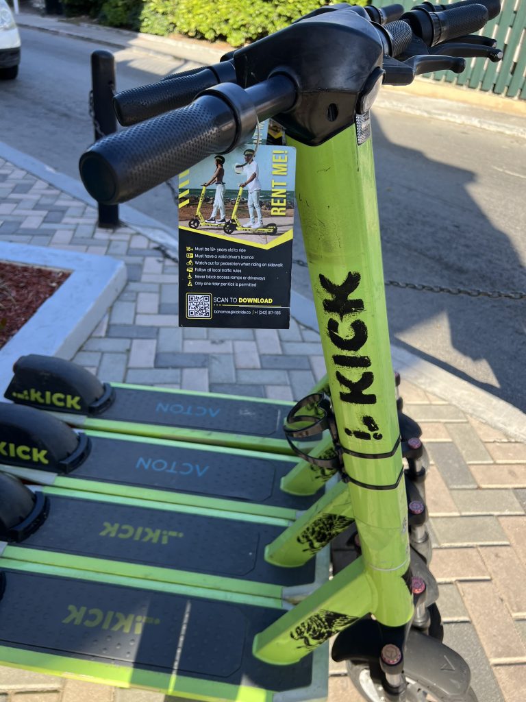 Kick scooter rentals in Nassau, Bahamas | Celebrity Ascent Review Western Caribbean Itinerary