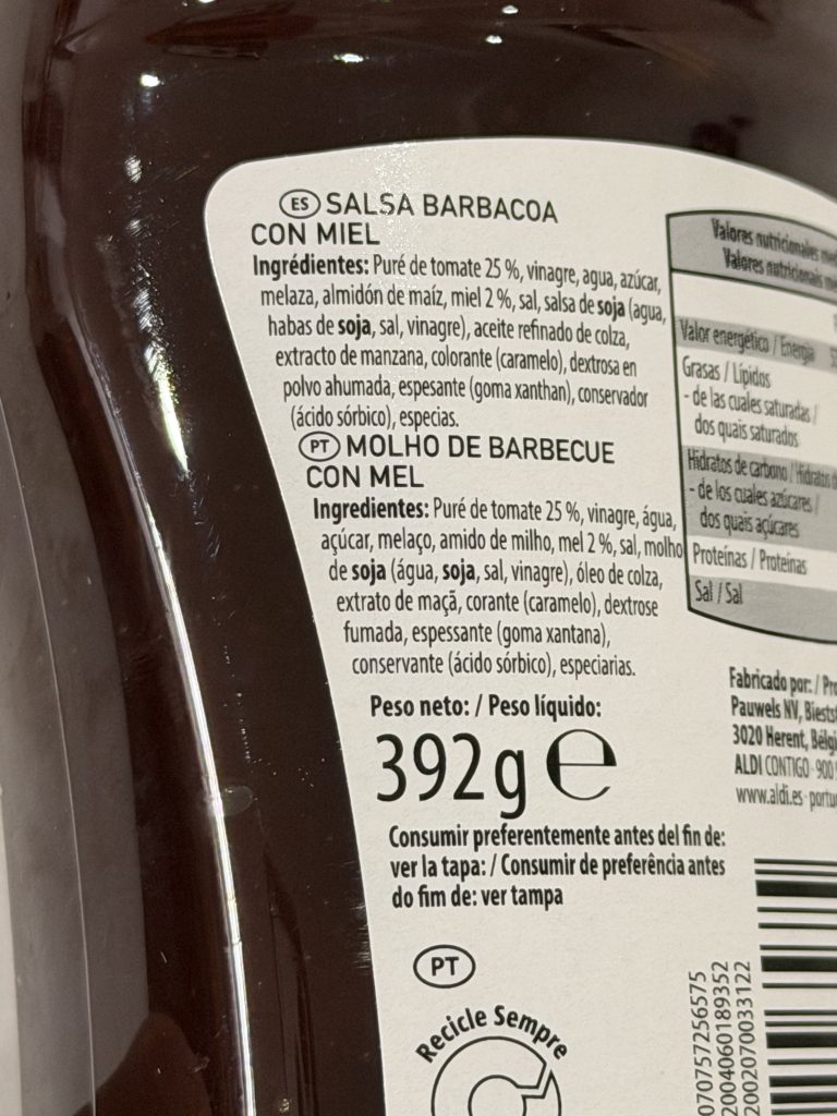 Aldi BBQ Sauce Review — Honey Barbecue Sauce Ingredients | Aldi Portugal Finds