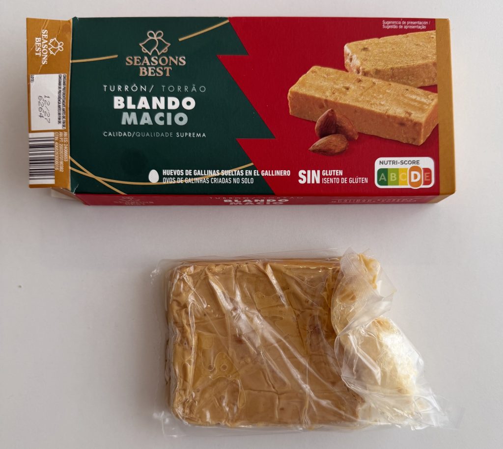 Aldi Seasons Best Turron — Blando Almond Box with Packaging  | Aldi Portugal Review