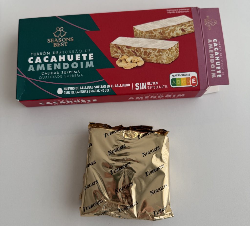 Aldi Seasons Best Turron — Cacahuete Peanut Packaging | Aldi Portugal Review