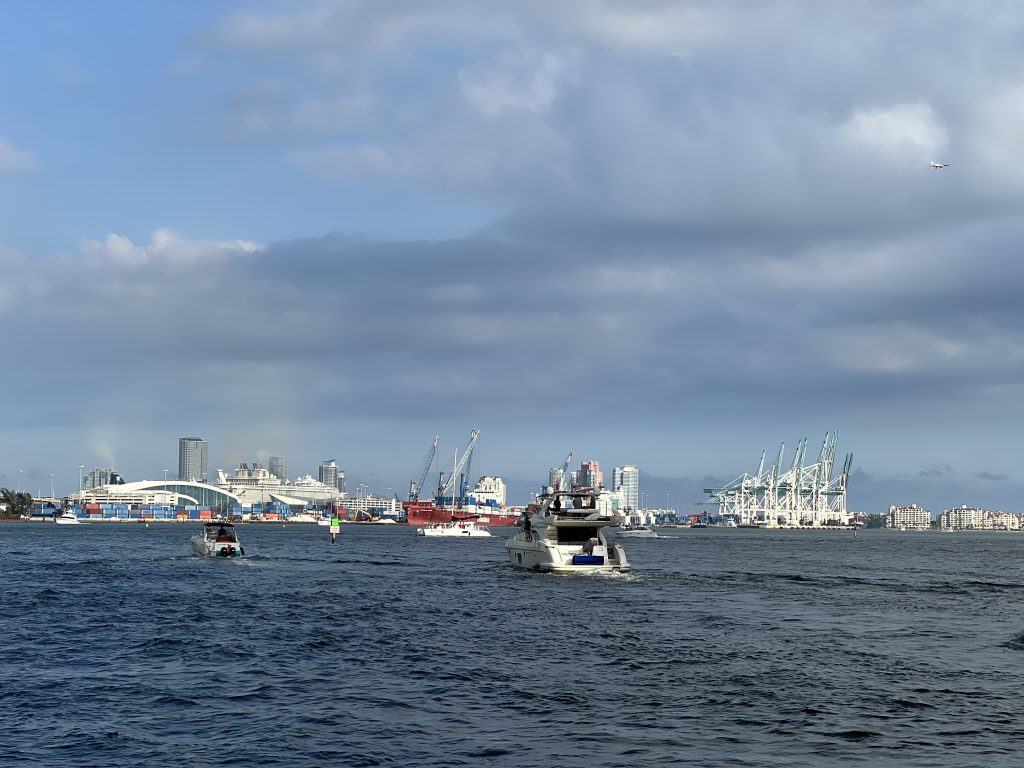Biscayne Bayfront Park Miami, Florida looking toward Dodge Island | One Day in Miami Before a Cruise