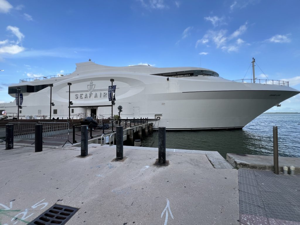Seafair Mega Yacht at Biscayne Bayfront Park Miami, Florida | One Day in Miami Before a Cruise