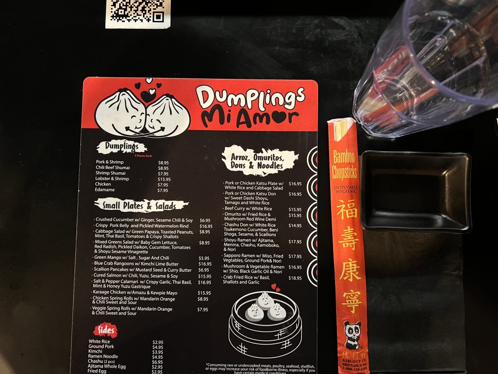 Dumplings Mi Amore Menu With Prices | Miami Food Blog