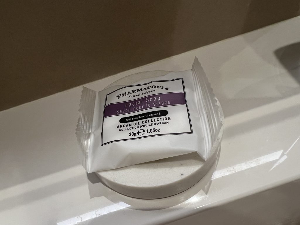 Hyatt Regency Lisbon Review Photos — Bar of Pharmacopia Facial Soap | Portugal Travel Blog