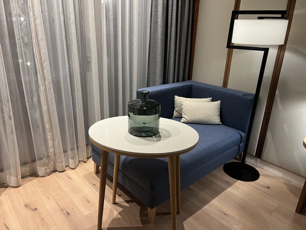 Hyatt Regency Lisbon Review Photos — Standard Queen Room Sitting Area | Portugal Travel Blog