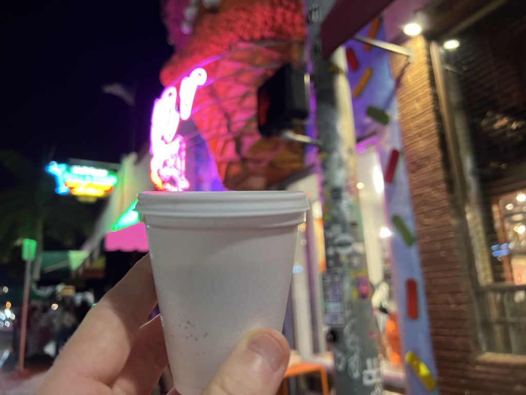 Azucar Ice Cream Company Review — Styrofoam Cup of Cuban Espresso | Cuban Ice Cream in Little Havana, Miami | Calle Ocho