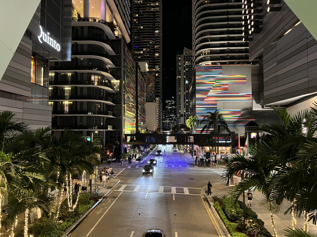 Outside Brickell City Centre Mall in Miami, Florida