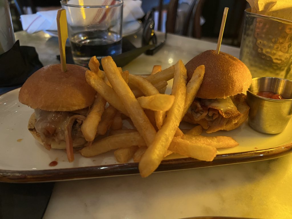 Marabu Miami Review —BBQ Pork Sliders with fries | Miami Happy Hour Cuban Restaurant