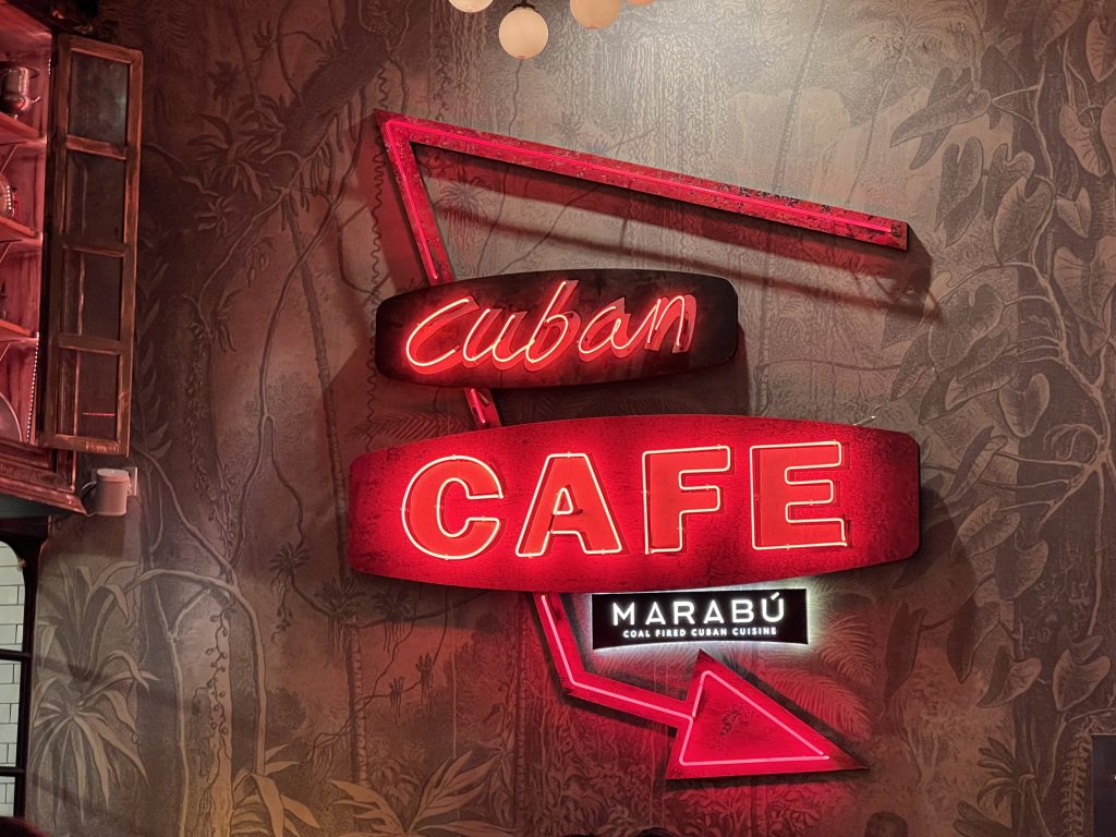 Marabu Miami Review — Cuban Cafe Neon Sign | Miami Happy Hour Cuban Restaurant