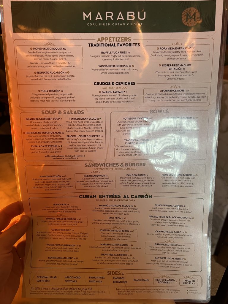 Marabu Miami Review — Menu with Prices | Miami Happy Hour Cuban Restaurant