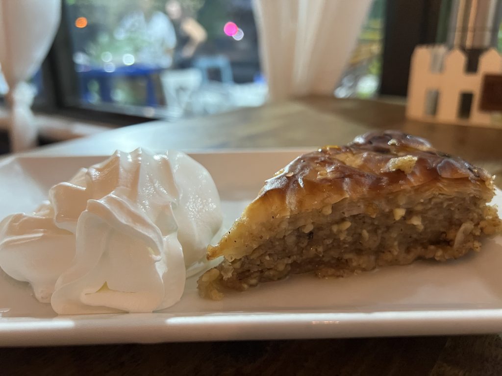 Meraki Greek Bistro Review Photos — Baklava Greek Dessert Close | Miami Happy Hour Restaurant Reviews