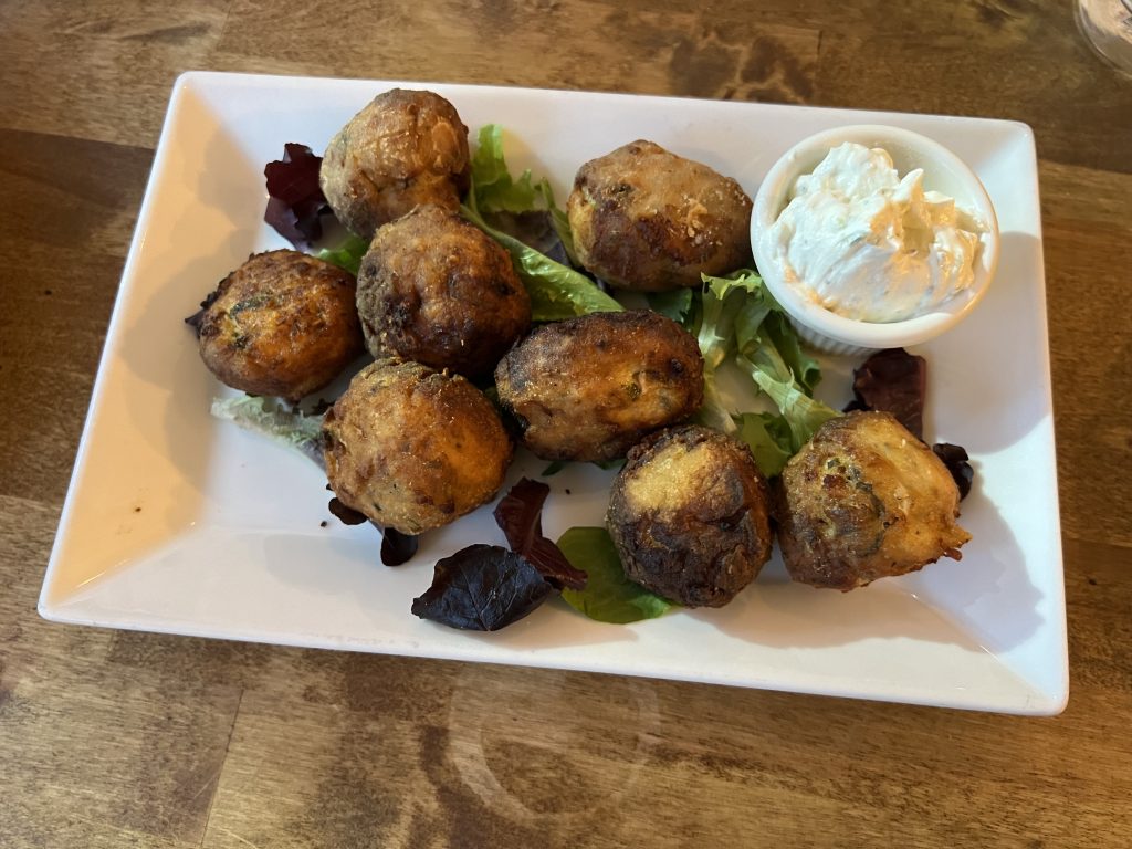 Meraki Greek Bistro Review Photos — Keftedes Homemade Greek Chicken Meatballs | Miami Happy Hour Restaurant Reviews