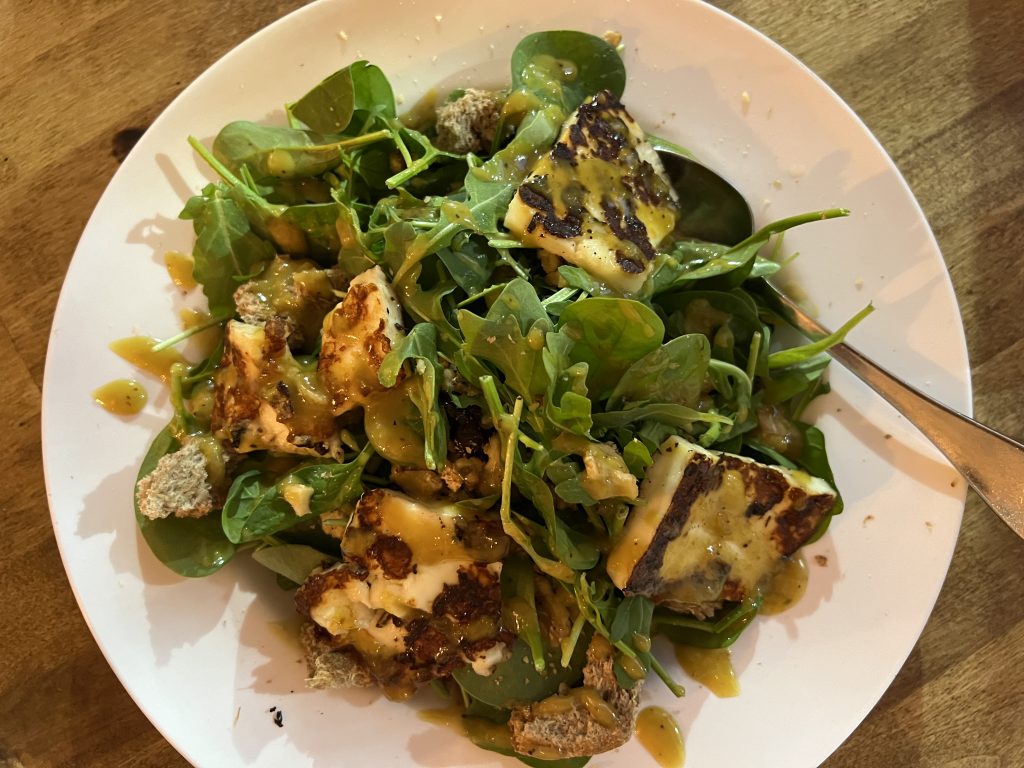 Meraki Greek Bistro Review Photos — Halloumi Salad | Best Miami Happy Hour Restaurant Reviews