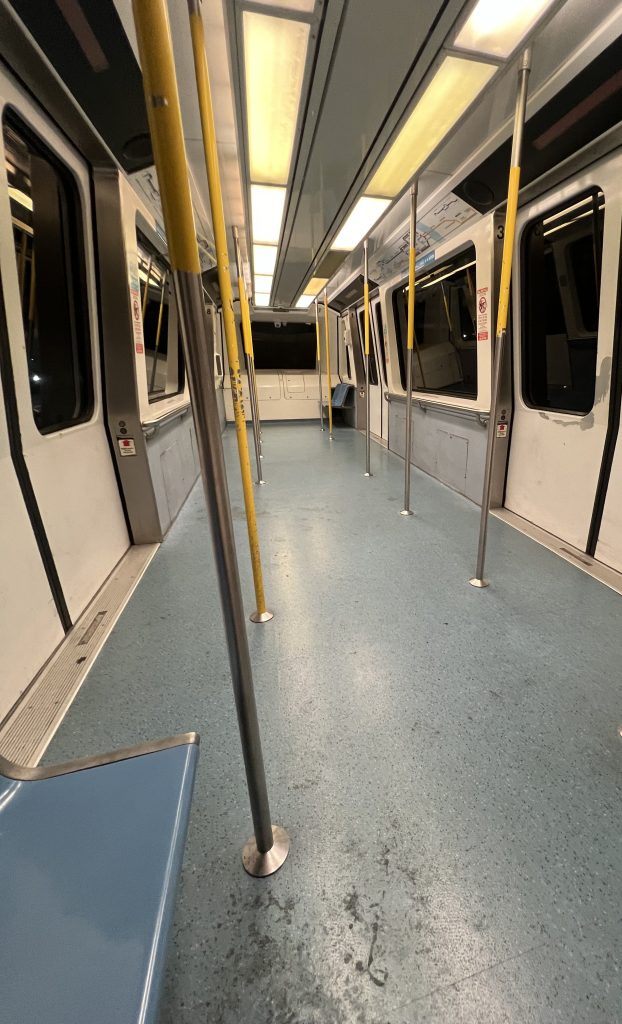 Miami Metromover Inside Empty Car