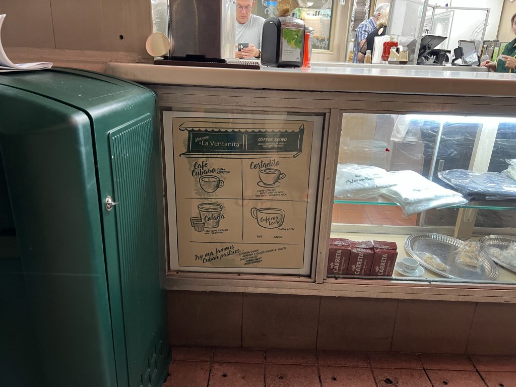 Coffee and T Shirts at Versailles Walk Up Counter in Little Havana | Miami Restaurant Reviews