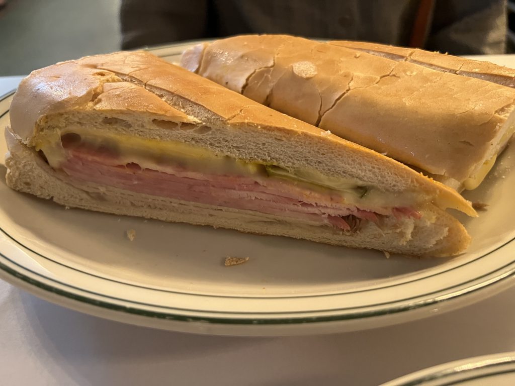Where to Eat In Miami Before a Cruise — Classic Cubano Cuban sandwich at Versailles Miami Cuban Restaurant
